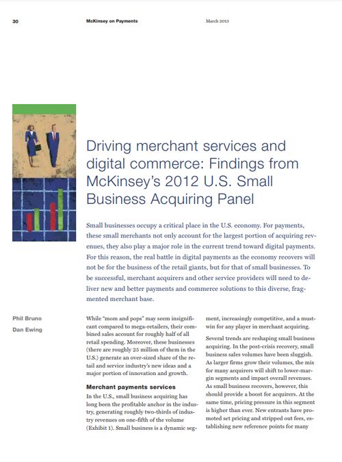 Driving merchant services and digital commerce