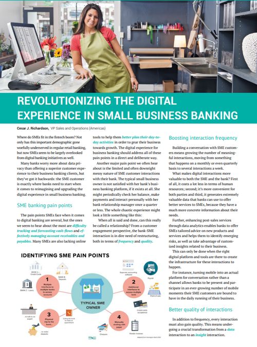 Revolutionizing the experience in small business banking
