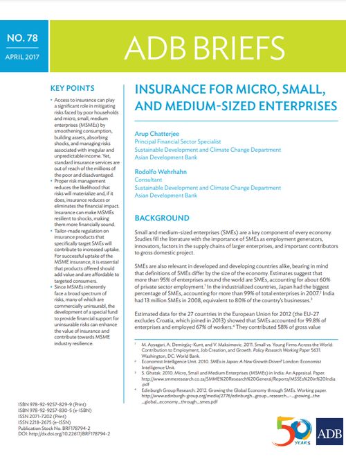 Insurance for micro, small, and medium-sized enterprises