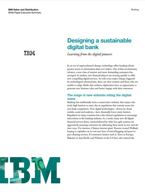 Designing a sustainable digital bank