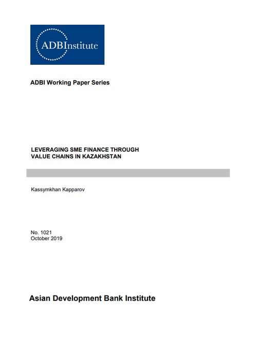 Leveraging SME Finance through Value Chains in Kazakhstan