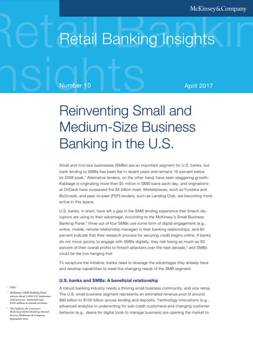 Reinventing Small and Medium-Size Business Banking in the U.S.