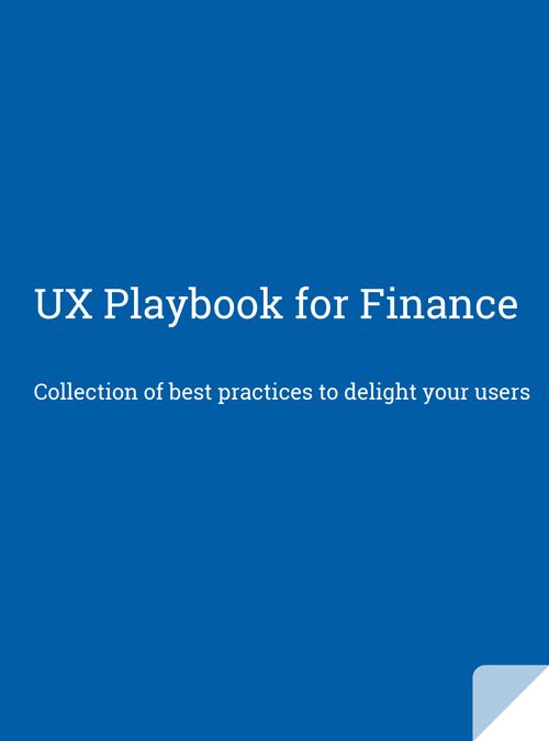 UX Playbook for Finance