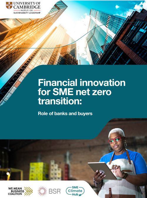 Financial innovation for SME net zero transition