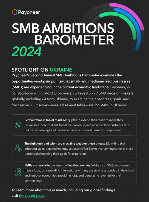 Payoneer SMB Ambitions Barometer 2024